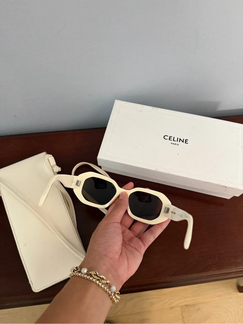 CELINE Paris Sunglasses and Crossbody Bag Case